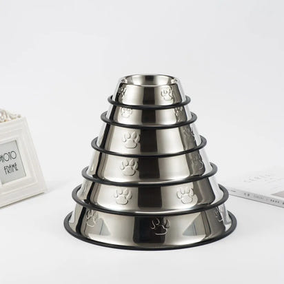 Arvello™ Stainless Steel Dog Bowl – 6 Sizes | Non-Slip Base